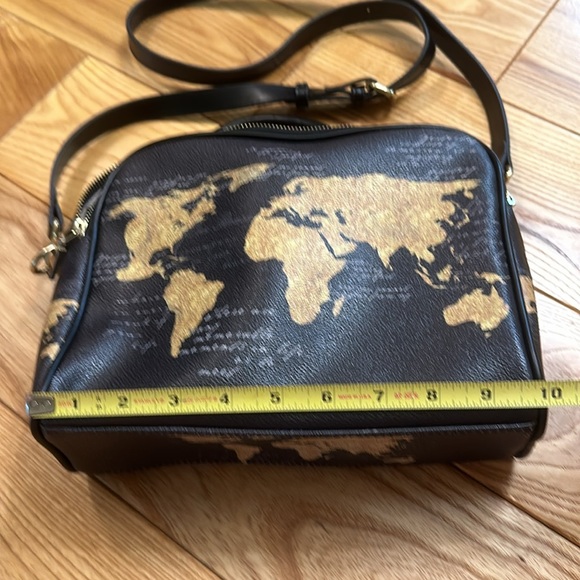 Globe Print Crossbody Purse - Picture 3 of 9